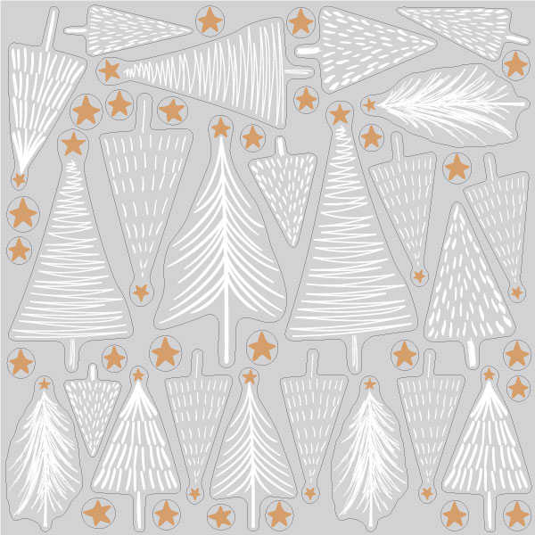 【VP】手描きタッチツリー(ホワイト）