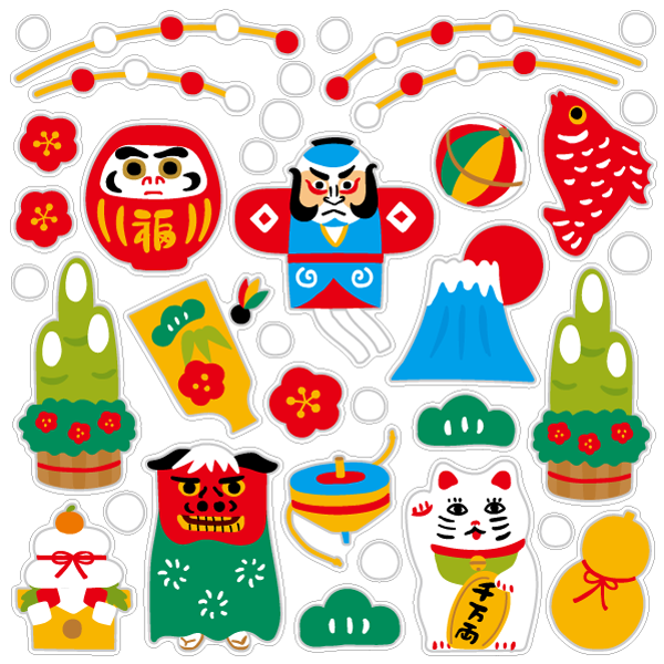 【壁】お正月 ゆるキャラ