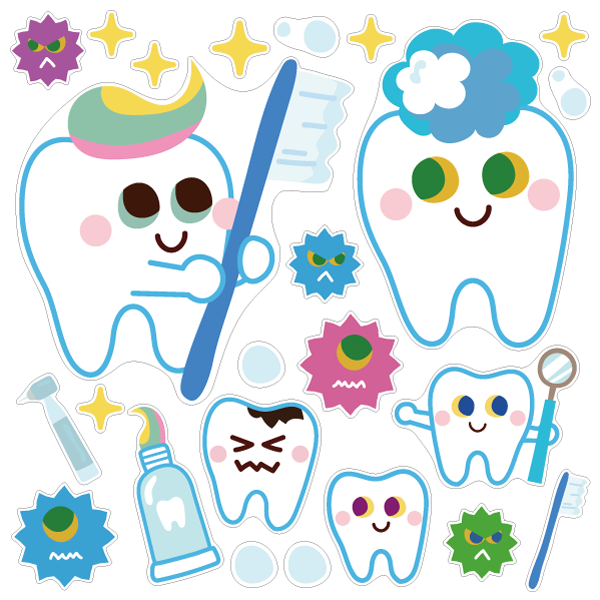 【壁】キラキラtoothくんとtoothちゃん