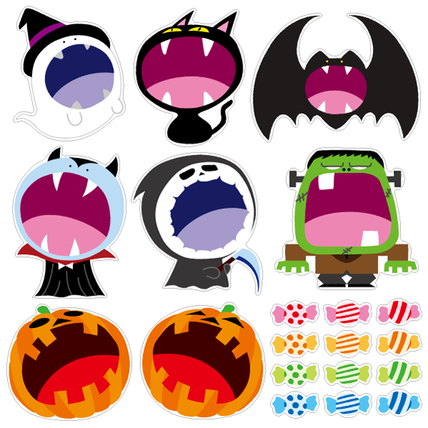 【壁】お口は大きく あ～ん！ハロウィン