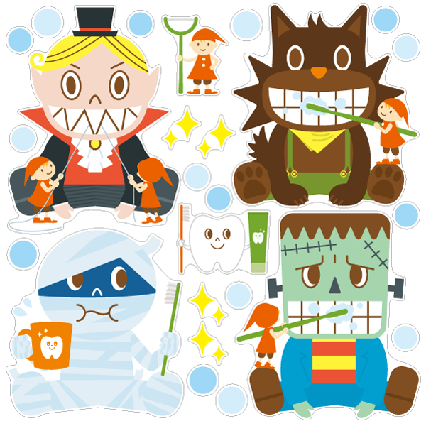 【壁】小人のハミガキ ちびモンスター
