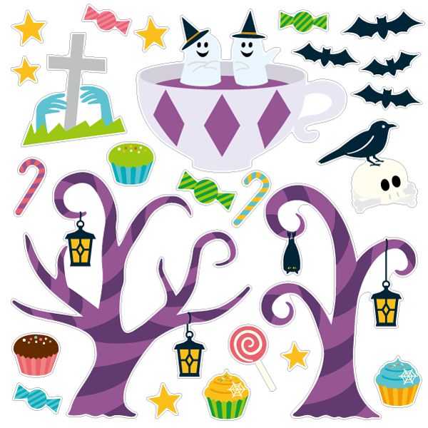 【壁】森のハロウィンパーティーB