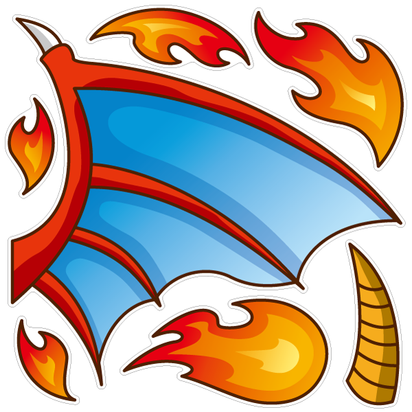 【壁】フォトスポット ファイアードラゴン右