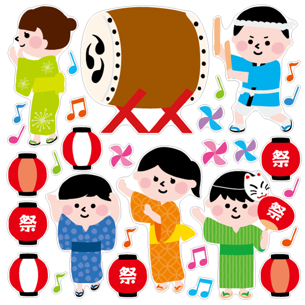【壁】楽しい夏祭り《柄バリ》Bの写真