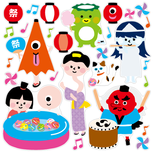 【壁】楽しい夏祭り《柄バリ》Cの写真