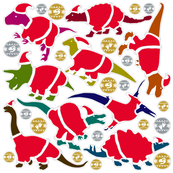 【壁】ダイナソーサンタ