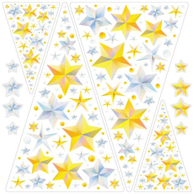 【壁】キラキラスター ツリー