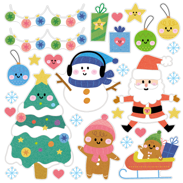 【壁】ほんわかクリスマス