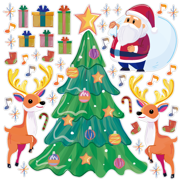 【壁】ペイントサンタのクリスマス