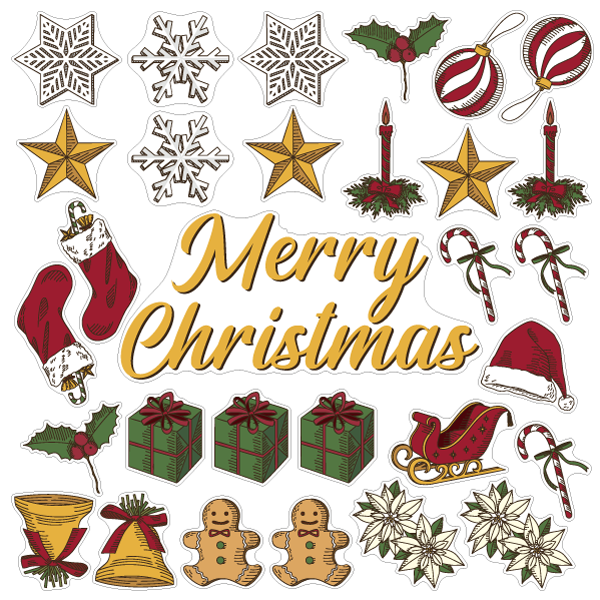 【壁】Merry Christmas シック