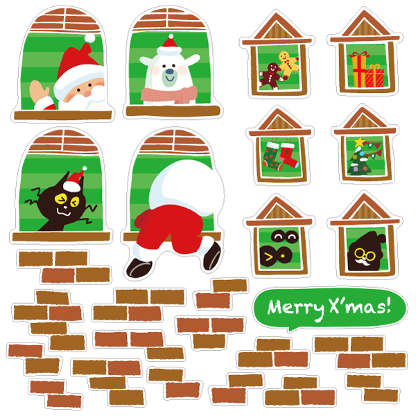 【壁】アパートの住人サンタ