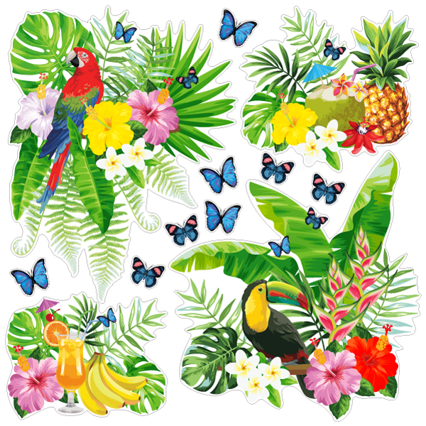 【壁】南国 鳥と蝶の楽園