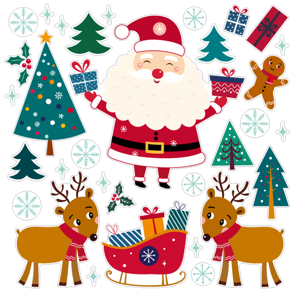 【壁】ジョイフルクリスマス サンタクロース