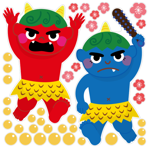 【壁】節分鬼豆まきの写真