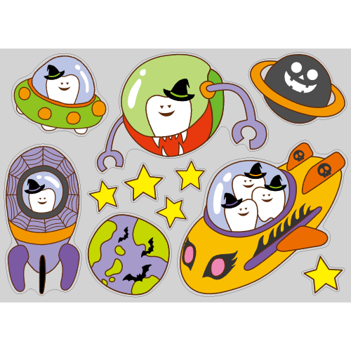 【PP】歯の旅立ち宇宙船 ハロウィン ミニBの写真