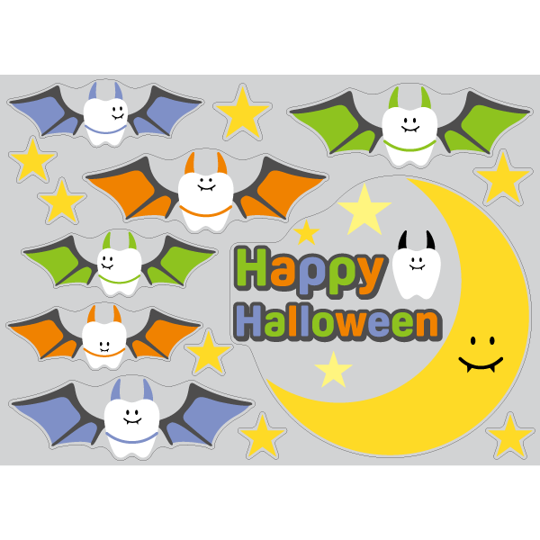 【PP】歯の旅立ちハロウィン コウモリ ミニの写真