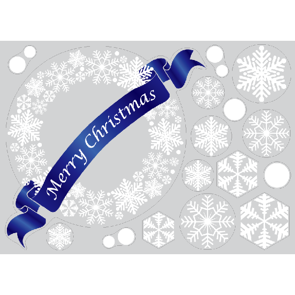 【PP】X’mas スノーリース ミニ 青の写真