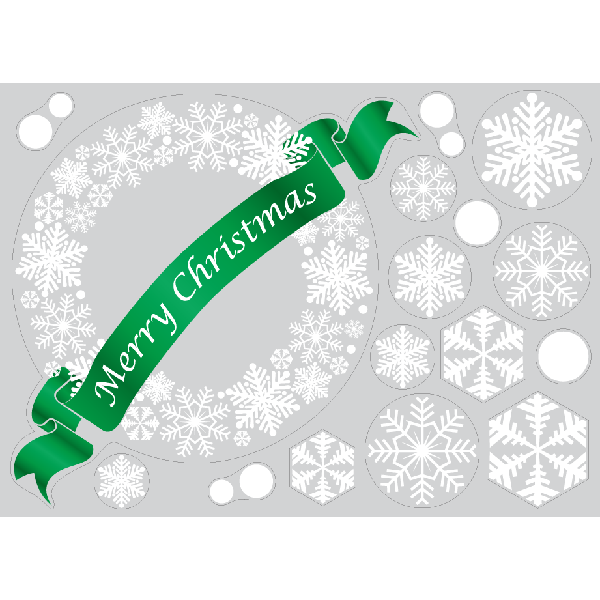 【PP】X’mas スノーリース ミニ 緑の写真