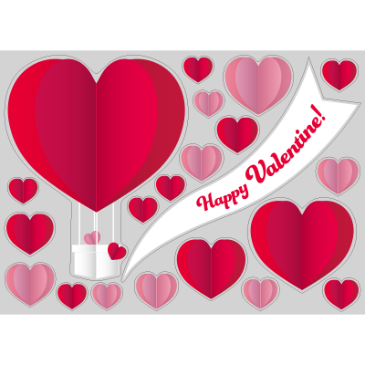 【PP】クラフト調ハートのバレンタイン ミニの写真