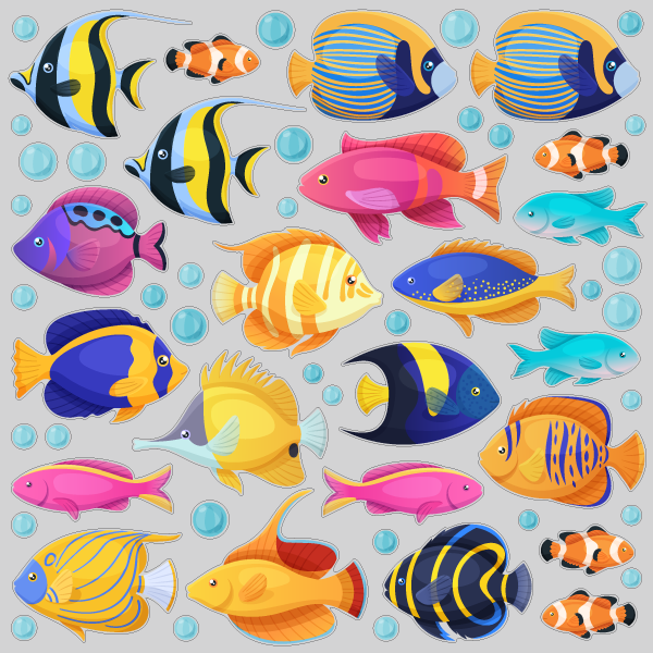 【VP】窓に泳ぐ熱帯魚D