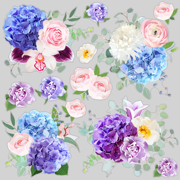 【VP】ブルーフラワーブーケの画像