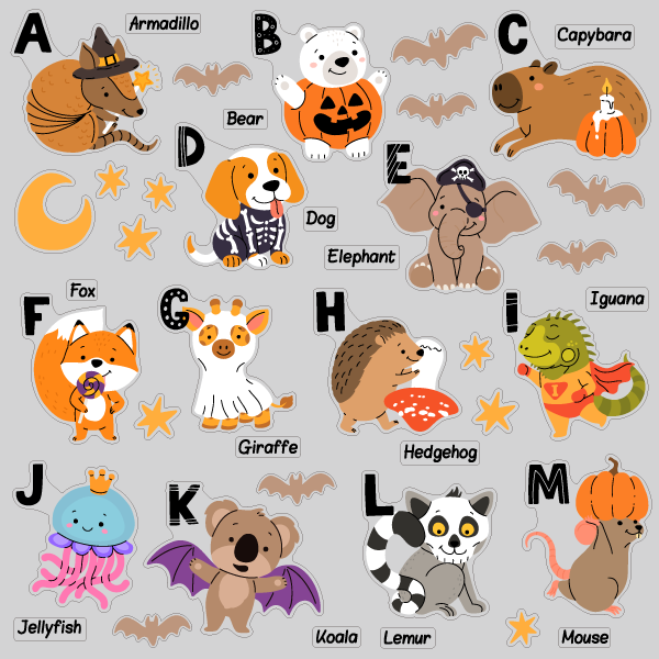 【VP】ハロウィンアルファベットA(A-M)