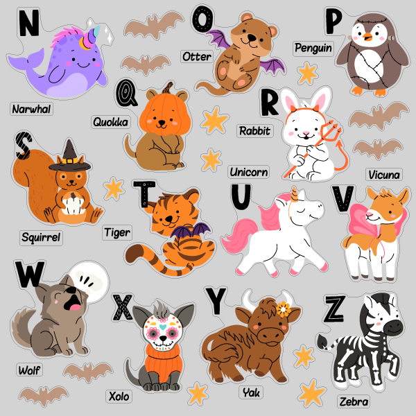 【VP】ハロウィンアルファベットB(N-Z）