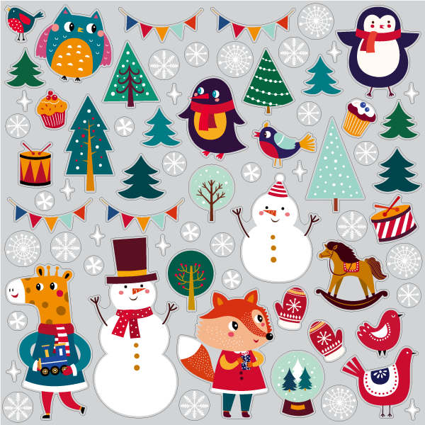 【VP】ジョイフルクリスマス 雪だるまと動物たち