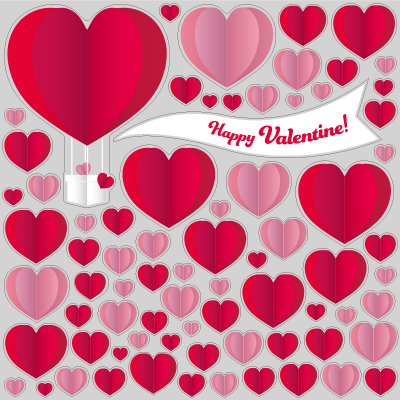 【VP】クラフト調ハートバレンタインの写真