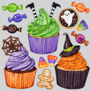 壁】ハロウィンスイーツカップケーキ