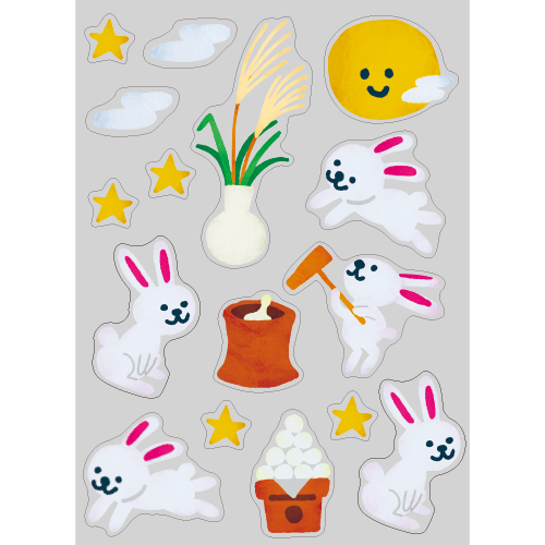 【PP】水彩月見うさぎの写真