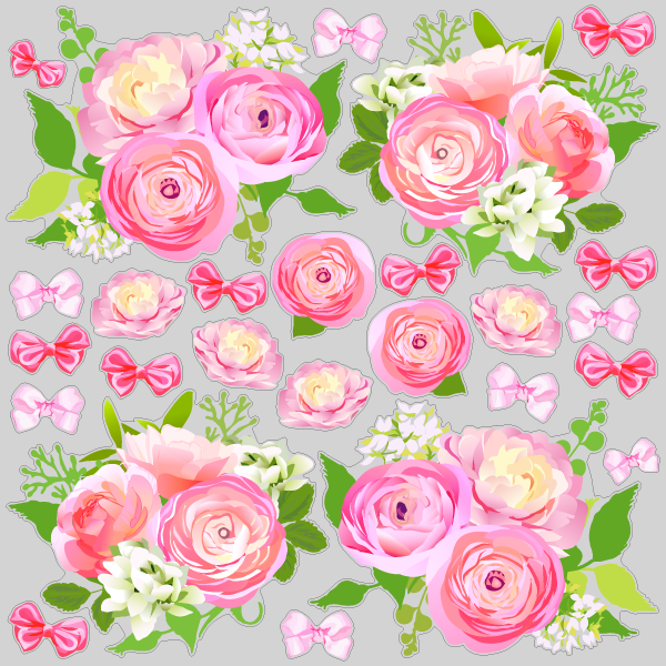 【VP】花とリボンAの画像