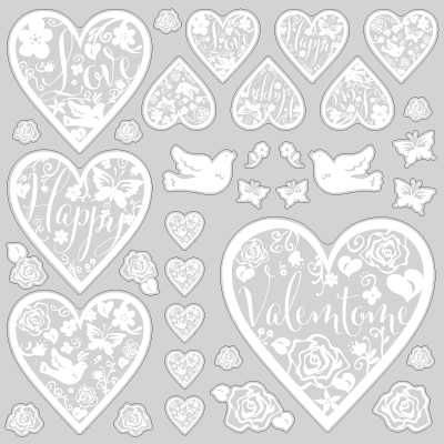 【VP】切り絵ハートのバレンタインの写真