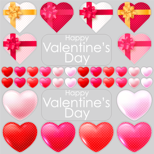 【VP】ドットハートプレゼントバレンタインの写真