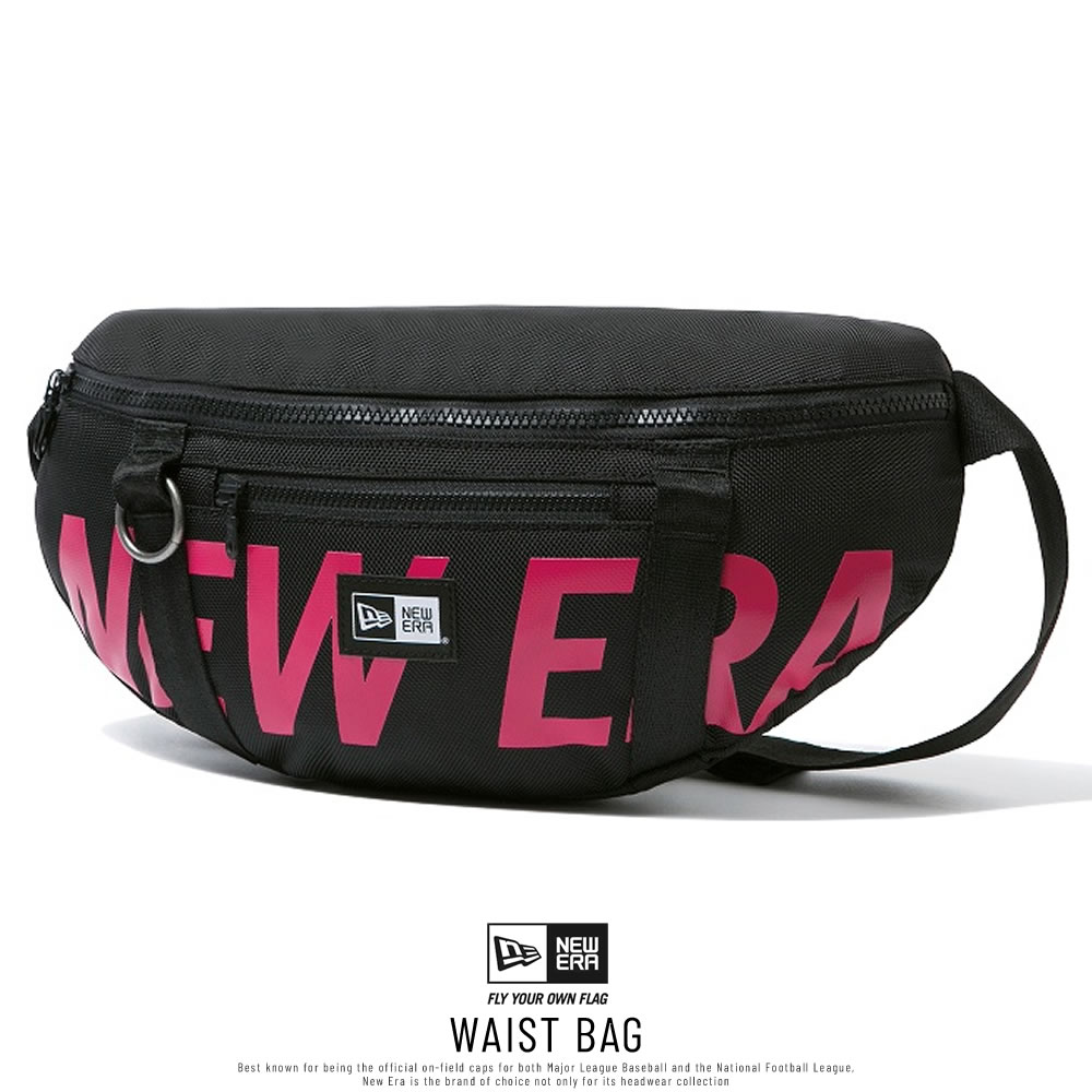 New Era ニューエラ ウエストバッグ Waist Bag プリントロゴ ブラック ピンク ファッション メンズ カジュアル ストリート系 B系ファッション 通販