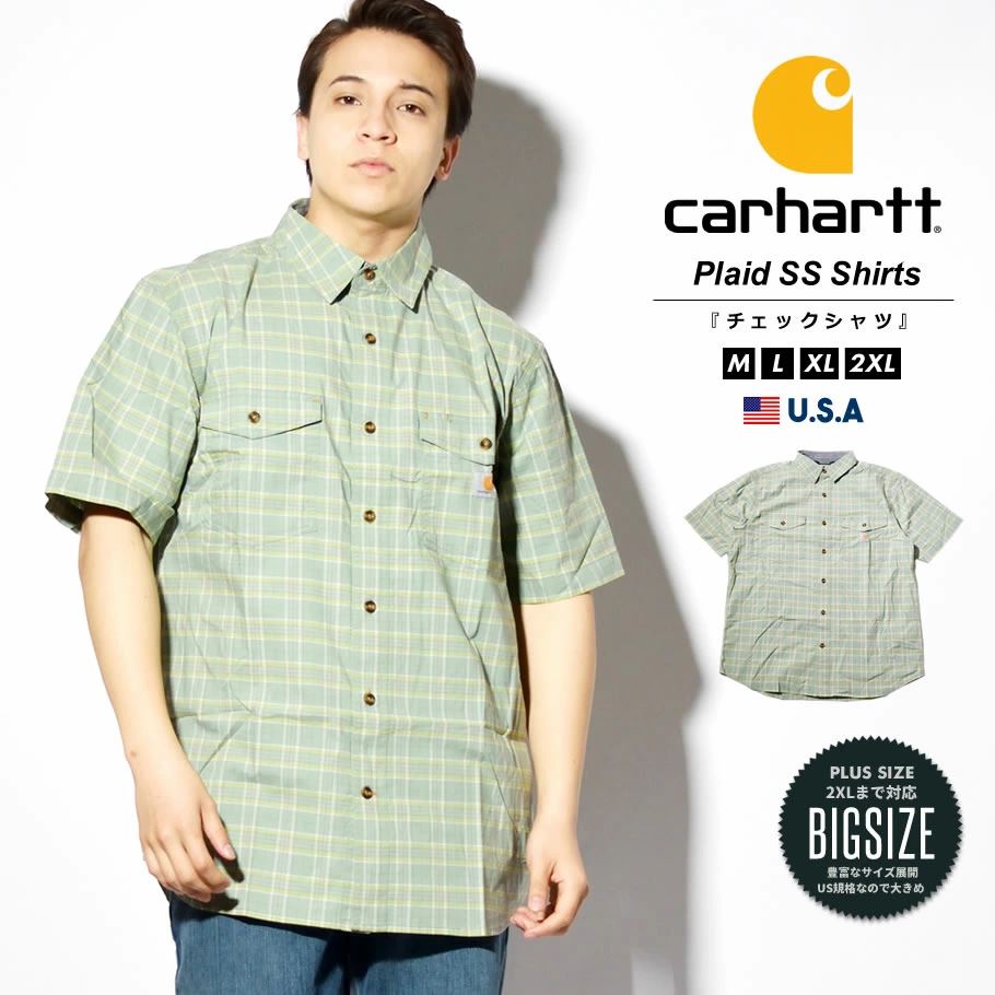 Carhartt カーハート ワークシャツ チェックシャツ メンズ 半袖 ビッグシルエット 大きいサイズ Usaモデル ファッション メンズ カジュアル ストリート系 B系ファッション 通販 Carhartt カーハート ワークシャツ チェックシャツ メンズ 半袖 ビッグシルエット 大きいサイズ Usaモデル ファッション メンズ カジュアル ストリート系 B系ファッション 通販