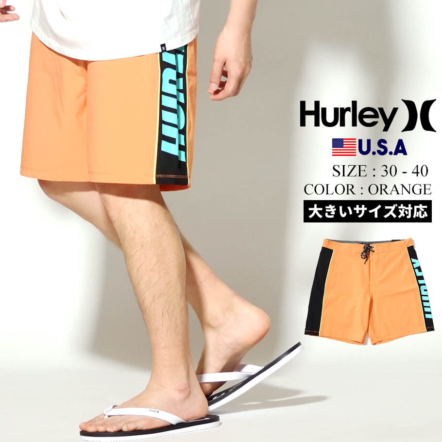 HURLEY ハーレー 水着 スイムパンツ メンズ オレンジ サーフ系 ストリート ファッション PHANTOM FASTLANE 18 CJ5101