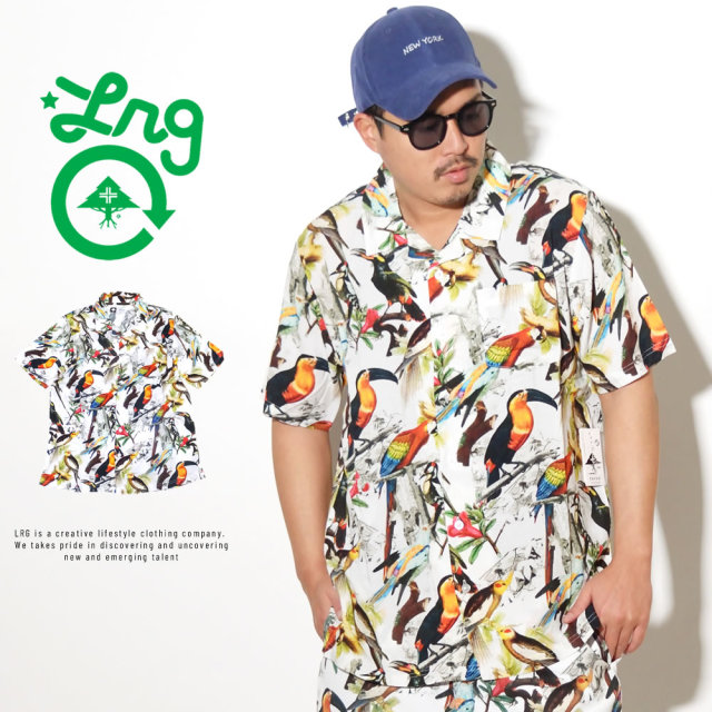 Lrg エルアールジー 半袖開襟シャツ トロピカルバード柄 B02 ファッション メンズ カジュアル ストリート系 B系ファッション 通販