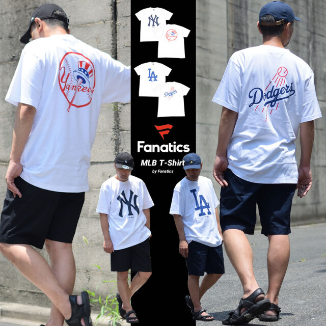 Fanatics ファナティクス Tシャツ 半袖 メンズ レディース MLB ロゴ バックプリント NY LA MLO122SS0003 22v1022