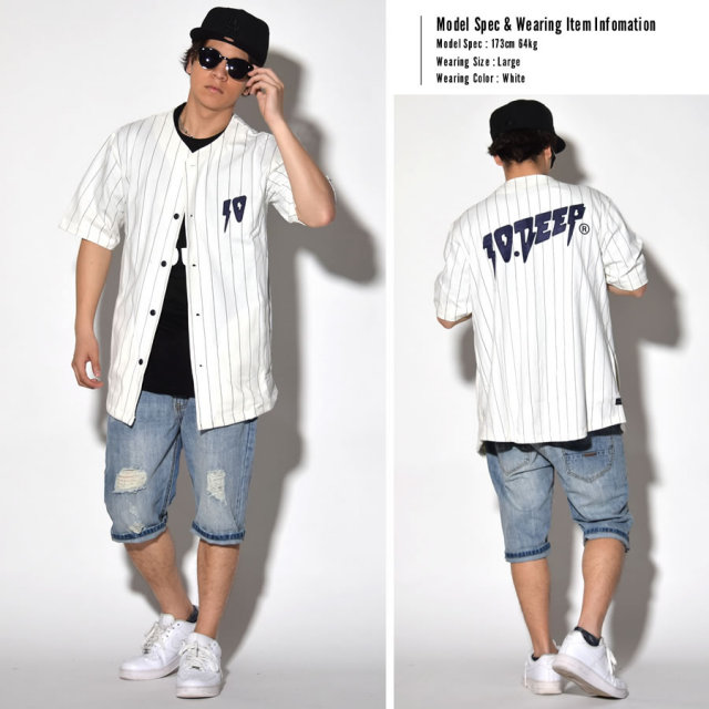 10DEEP テンディープ ベースボールシャツ BLEACHER BASEBALL JERSEY 71TD4227 7V1439