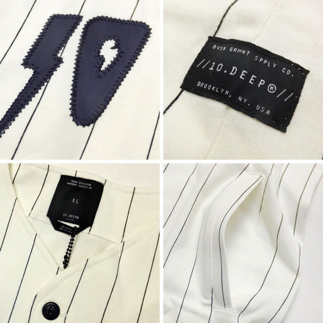 10DEEP テンディープ ベースボールシャツ BLEACHER BASEBALL JERSEY 71TD4227 7V1439