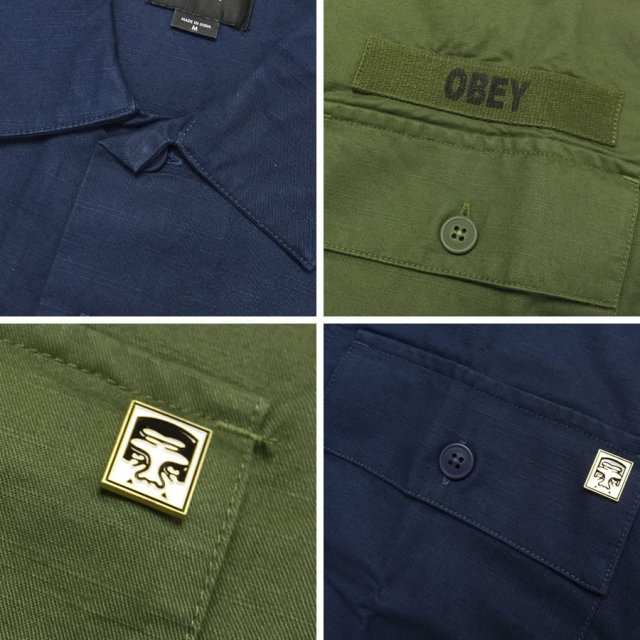 OBEY オベイ 半袖シャツ MISSION MILITARY WOVEN SS 18120133 7V3240