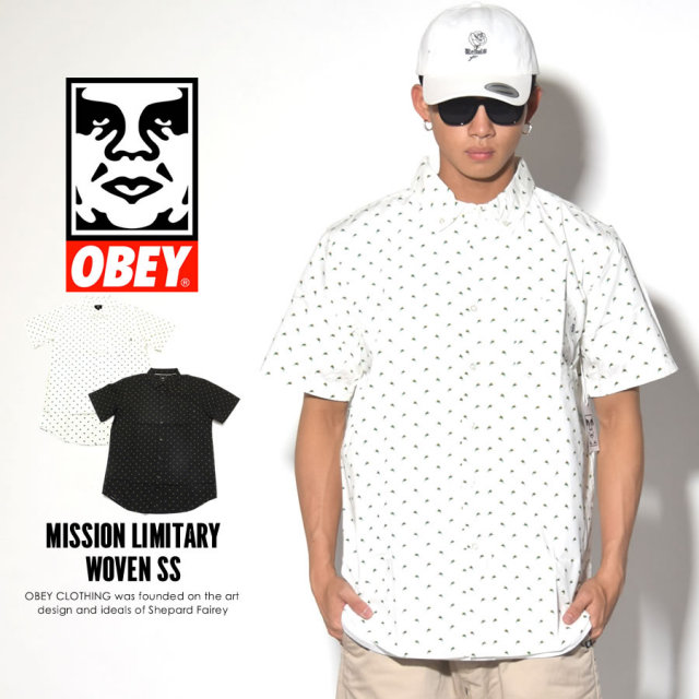 OBEY オベイ 半袖シャツ PARADAISE POINT WOVEN 18120155 7V3241