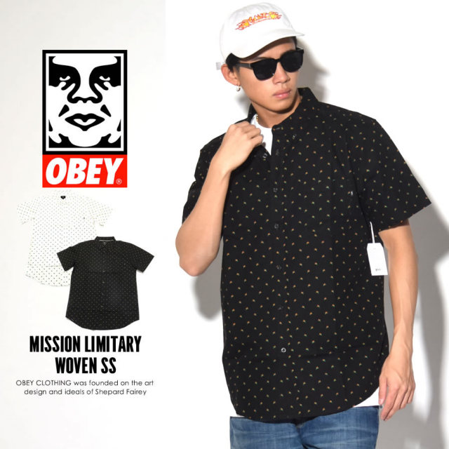 OBEY オベイ 半袖シャツ PARADAISE POINT WOVEN 18120155 7V3241