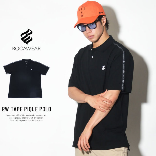 ROCA WEAR ロカウェア ポロシャツ RW TAPE PIQUE POLO (RW181K22)