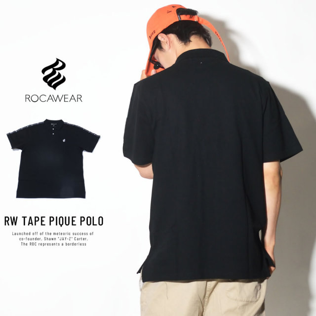 ROCA WEAR ロカウェア ポロシャツ RW TAPE PIQUE POLO (RW181K22)