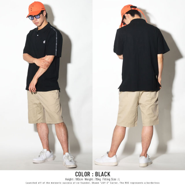 ROCA WEAR ロカウェア ポロシャツ RW TAPE PIQUE POLO (RW181K22)