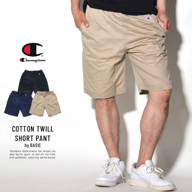 (早割セール)チャンピオン Champion ハーフパンツ コットンツイル ショートパンツ メンズ レディース ワンポイント おしゃれ アメカジ ブランド C3-H518 8v3174