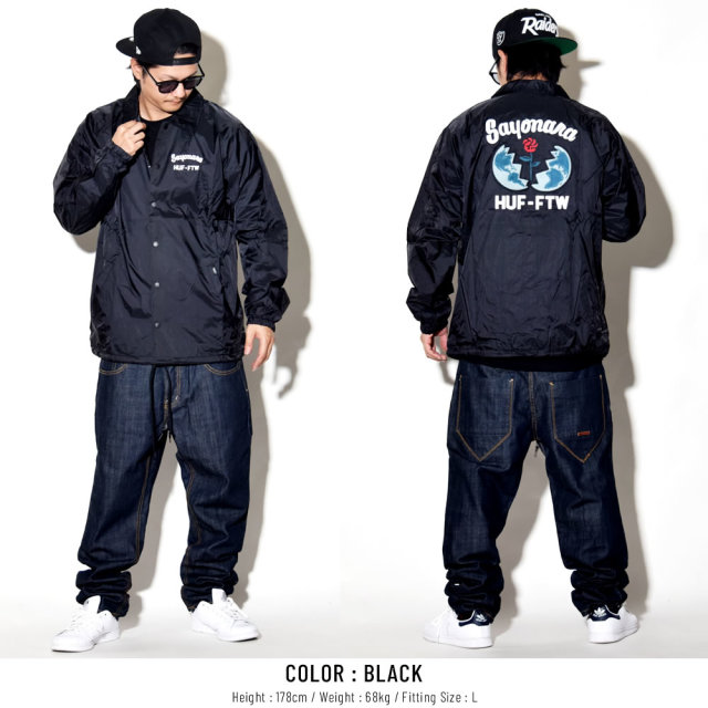 HUF ハフ コーチジャケット SAYONARA COACHES JACKET JK00091