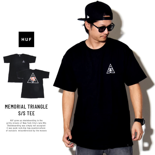HUF ハフ 半袖Tシャツ MEMORIAL TRIANGLE S/S TEE TS00389